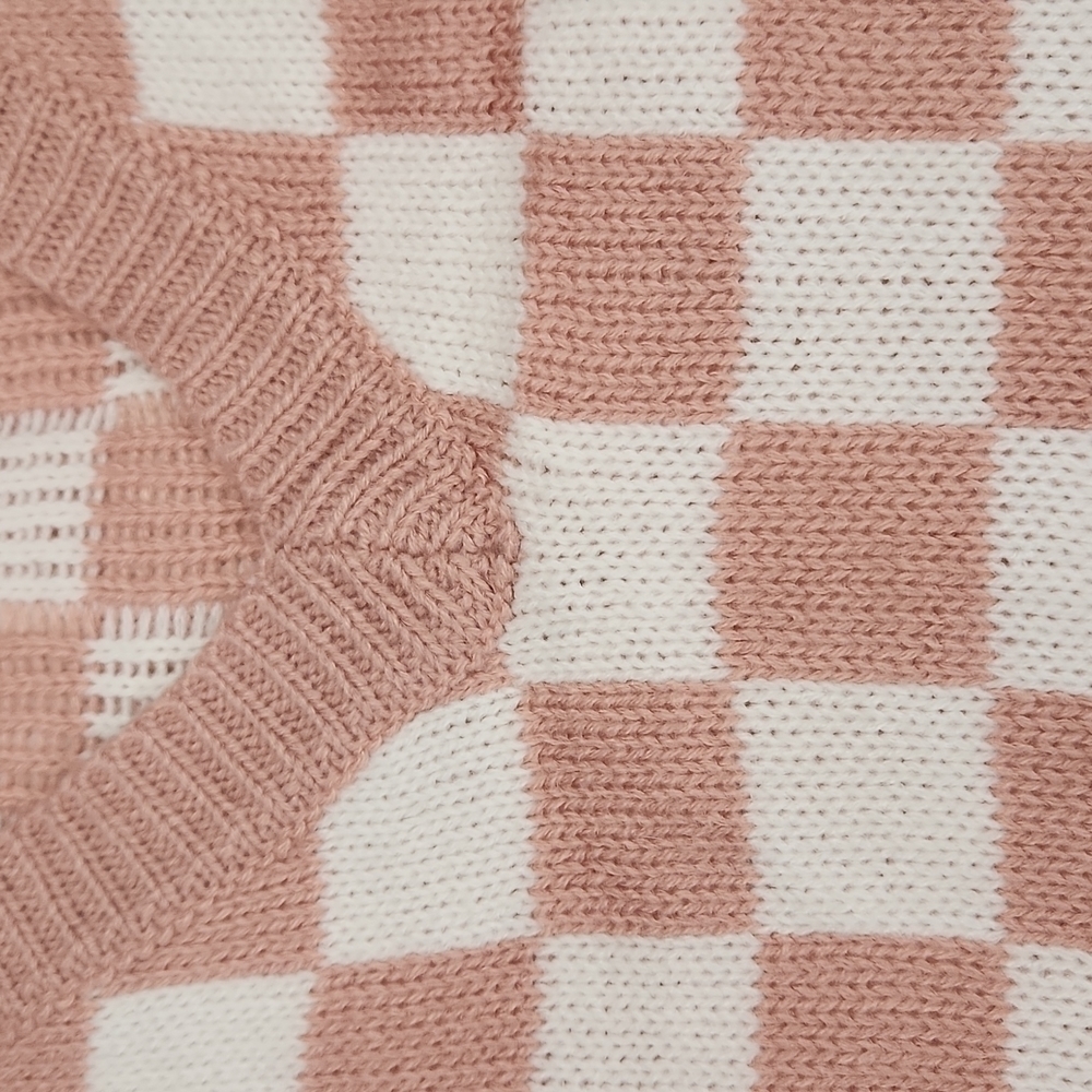 Just Polly New York Pink Check Sweater Vest - Picture 5 of 5